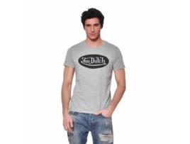 T-shirt para Moto VON DUTCH (Homem - Cinzento - XL)