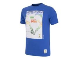 T-shirt Unissexo de Futebol COPA FOOTBALL (S - Algodão - Azul)