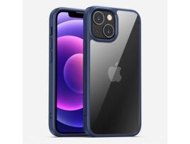 Capa TPU IPAKY transparente, híbrida, azul anti-riscos para iPhone 13 Pro Max 6.7