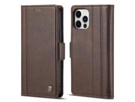 Capa PU + TPU LC.IMEEKE à prova de choque com suporte e suporte para cartão de café para iPhone 13 Pro 6.7