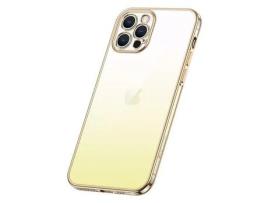 Capa TPU SULADA Gradiente galvanizado duro, anti-riscos, amarelo para iPhone 13 Pro 6.1