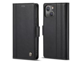 Capa PU + TPU LC.IMEEKE à prova de choque, preto para iPhone 13 mini 5.4