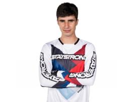 Camisola para Homem de BMX STAY STRONG (XL - Poliéster - Branco)