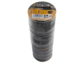 Cinta aislante negra 19 mm x 10 mt pack 10 r/