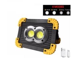Holofote Portátil 60W com Bateria Recarregável 4 Modos Luz
