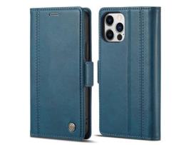 Capa PU + TPU LC.IMEEKE à prova de choque com suporte azul para iPhone 13 Pro Max 6.7