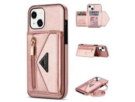 Capa PU N.BEKUS rosa para iPhone 13 mini 5.4