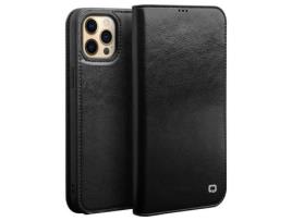 Capa de couro genuíno QIALINO Preto para iPhone 13 Pro 6.1