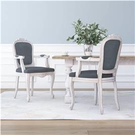 vidaXL Cadeiras de jantar 2pcs 62x59,5x100,5 cm veludo cinzento-escuro
