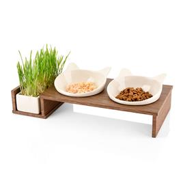Canadian Cat Company Cat Diner comedouro duplo para gatos - 41,4 x 18,5 x 7 cm (C x L x A) aprox.