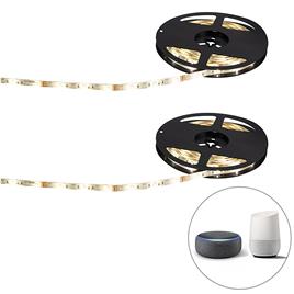 Set van 2 smart LED strips RGBW 5 meter 24W incl. driver