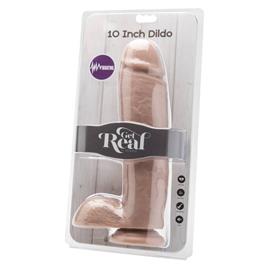 CAIA NA REAL - DILDO 25,5 CM COM BOLAS VIBRADOR SKIN