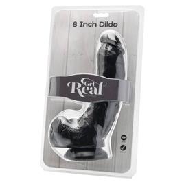 CAIA NA REAL - DILDO 20,5 CM COM BOLAS PRETAS