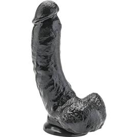 CAIA NA REAL - DILDO 20,5 CM COM BOLAS PRETAS