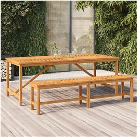 vidaXL Mesa de jantar para jardim 200x90x74cm madeira de acácia maciça