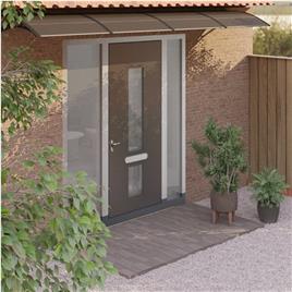 vidaXL Toldo para porta 400x100 cm policarbonato preto