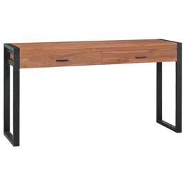 vidaXL Secretária com 2 gavetas 120x40x75 cm madeira de teca maciça
