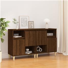 vidaXL Aparadores 2 pcs 60x35x70cm derivados madeira carvalho castanho