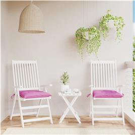 vidaXL Almofadões p/ cadeira 2 pcs 50x50x7 cm tecido rosa