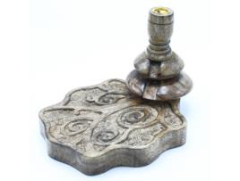 Queimador de Incenso de Refluxo Madeira de Manga Árvore Da Vida 13X23X15 Cm