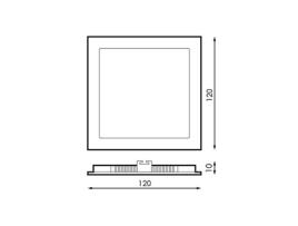 Painel Led Quadrado Serie Slim 6W 6000K