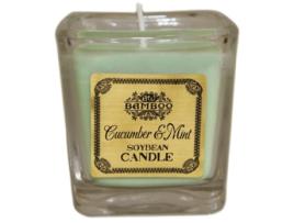 Velas de Cera de Soja Pepino e Hortelã 6.5X6.5X7.5 Cm