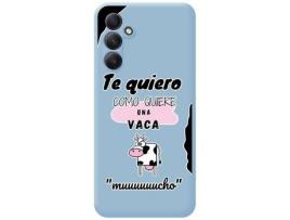 Capa para Samsung Galaxy A14 4G / 5G TUMUNDOSMARTPHONE Silicone Líquida Desenhos Vaca Azul