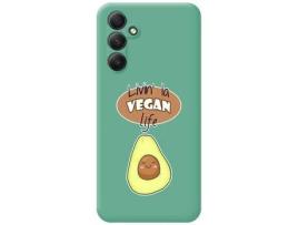 Capa para Samsung Galaxy A54 5G TUMUNDOSMARTPHONE Silicone Líquida Desenhos Vegan Life Verde