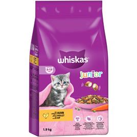 Whiskas 1+ anos para gatos - Pack económico - Junior frango 2 x 1,9 kg