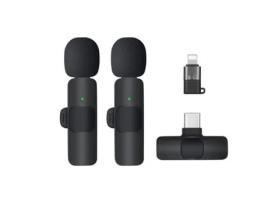 - Kit 2X Gravação Externa de Microfone Lapela Wireless Co-Phenix para Android Ios Interface Tipo C Lighting