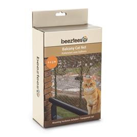 Beeztees Rede proteção de gatos p/ varanda transparente 6x3 m 410483