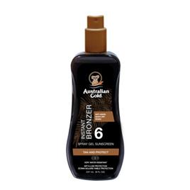 Australian Gold Instant Bronzer Spray Gel Sunscreen SPF6 237ml