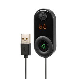 Transmissor FM Bluetooth USB-A 87.5-108MHz Preto