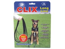 Trela de Treino de Linha Longa Clix, Preto 10 m The Company Of Animals