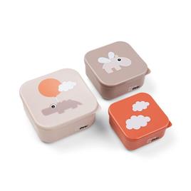 Conjunto 3 Caixas Lanche Rosa Happy Clouds