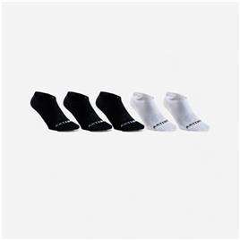 MEIAS DE DESPORTO CANO BAIXO RS 160 ADULTO PRETO BRANCO (5 PARES)