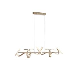 Design hanglamp messing incl. LED en dimmer - Krisscross