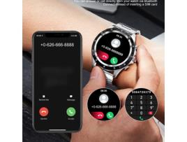 Smartwatch WEB2O 1.32'' HD Touch Screen Ip67 À Prova de Água para iOS e Android Prateado e Preto
