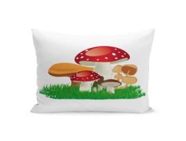 Fronha de Almofada ECZJNT Agricultura Desenhos Animados Cool Cogumelos Grass Sketch Outono (50x75 cm)