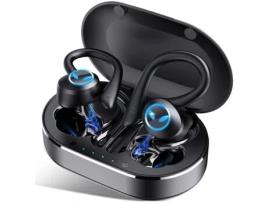  - Auriculares Bluetooth True Wireless ENKERS Waterproof Wireless Sport Earphone Hi-Fi Headset 3D Sound Stereo Headset With Built-In Micpreto