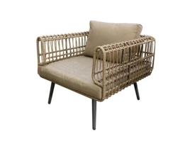 Sofá de Jardim Ariki 83 x 84 x 67 cm Rotim sintético Aço BIGBUY HOME