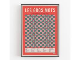 Poster LA MAJORETTE À MOUSTACHE Les Gros Mots (50 x 70 cm)