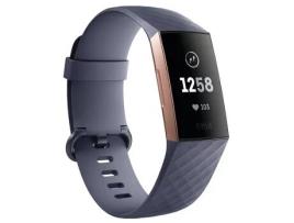 Pulseira Desportiva FITBIT BY GOOGLE Charge 3 Dourado Pulseira de Borracha de 40 mm