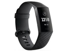 Pulseira Desportiva FITBIT BY GOOGLE Charge 3 Preto Pulseira de Borracha de 40 mm