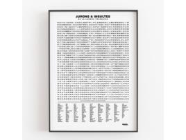 Poster LA MAJORETTE À MOUSTACHE Compilação Des Jurons Et Insultes (50 x 70 cm)