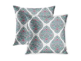 Fronha de Almofada ECZJNT Paisley Tradicional Motivos Turcos Florais Grande (45x45 cm)