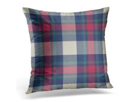 Fronha de Almofada ECZJNT plana xadrez xadrez britânica (50x50 cm)