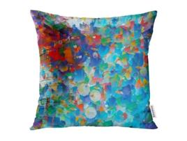Fronha de Almofada ECZJNT a óleo de parede com pintura digital contemporânea (40x40 cm)