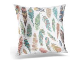 Fronha de Almofada ECZJNT de Penas Tribais Blue Dream (40x40 cm)