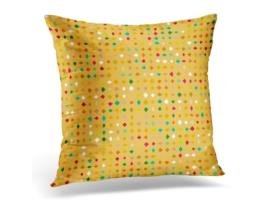 Fronha de Almofada ECZJNT Pequena Ditsy Formas de Diamante Múltiplas Cores Positivo Ensolarado Amarelo Hipster Minúscula (40x40 cm)